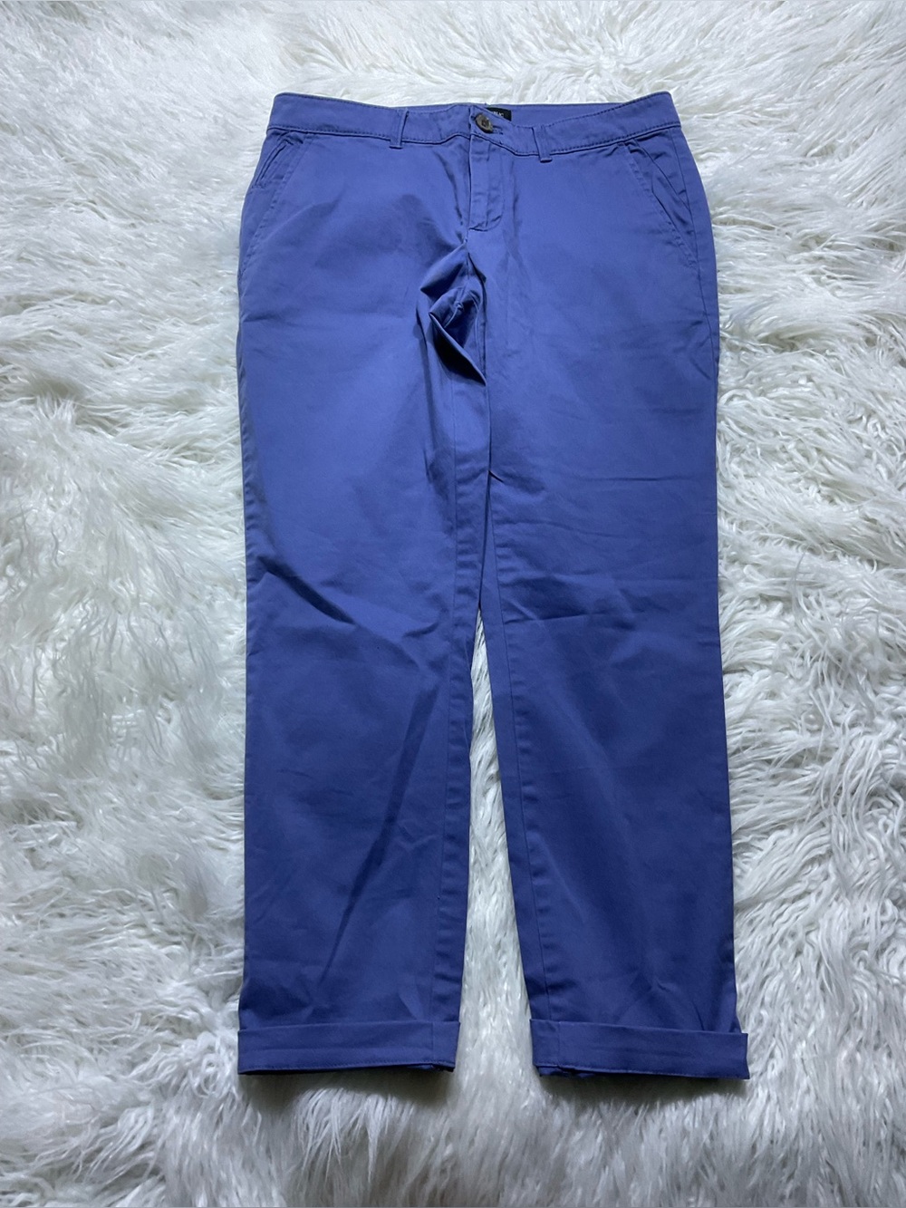 NWT Banana Republic Rolled Cuff Girlfriend Chino Pants Blue